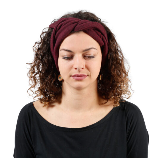 Haarband merino himbeer