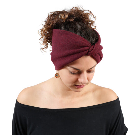 Haarband merino himbeer