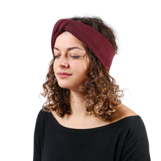 Haarband merino himbeer