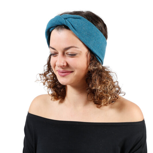 Haarband merino türkis